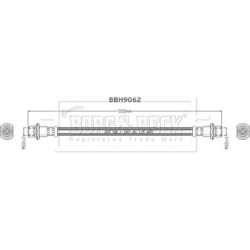Brake Hose Pipe BORG & BECK BBH9062 OE Ref 90947W2059