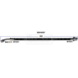 Brake Hose Pipe BORG & BECK BBH9087 OE Ref T4K1009