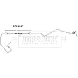 Brake Hose Pipe BORG & BECK BBH9090 OE Ref 4888EA