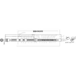 Brake Hose Pipe BORG & BECK BBH9095 OE Ref D10E-43-990A