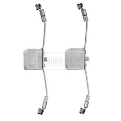 Brake Disc Pad Accessory Kit BORG & BECK BBK1239 OE Ref 3341641-0