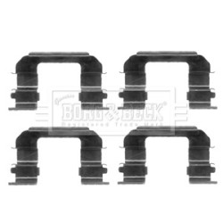 Brake Disc Pad Accessory Kit BORG & BECK BBK1367 OE Ref 96128700