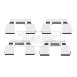 Brake Disc Pad Accessory Kit BORG & BECK BBK1478