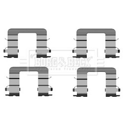 Brake Disc Pad Accessory Kit BORG & BECK BBK1537 OE Ref DA0169600