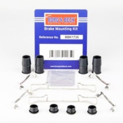 Brake Disc Pad Accessory Kit BORG & BECK BBK1735 BORG & BECK