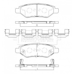Brake Pad Set BORG & BECK BBP2469 OE Ref 25814674