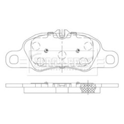 Brake Pad Set BORG & BECK BBP2480 OE Ref 997 351 938 03