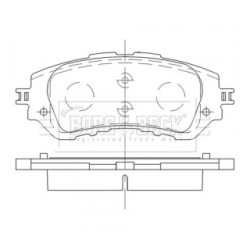 Brake Pad Set BORG & BECK BBP2483 OE Ref 04465-0D160
