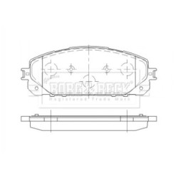 Brake Pad Set BORG & BECK BBP2485 OE Ref 68212327AB