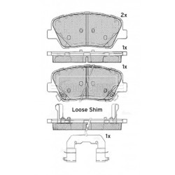 Brake Pad Set BORG & BECK BBP2486 OE Ref 58101 1UA00