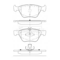 Brake Pad Set BORG & BECK BBP2488 OE Ref 004 420 07 20