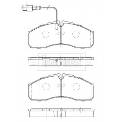 Brake Pad Set BORG & BECK BBP2490 OE Ref D1060 MB20C BORG & BECK