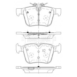 Brake Pad Set BORG & BECK BBP2510 OE Ref 000 420 82 00