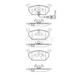 Brake Pad Set BORG & BECK BBP2511 OE Ref 5Q0698151T BORG & BECK