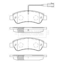 Brake Pad Set BORG & BECK BBP2524 OE Ref 1612434180 BORG & BECK