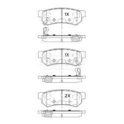 Brake Pad Set BORG & BECK BBP2531 OE Ref 95280739