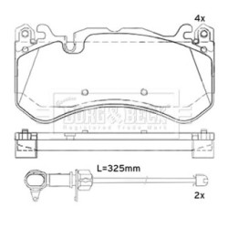Brake Pad Set BORG & BECK BBP2532 OE Ref 000 420 31 02