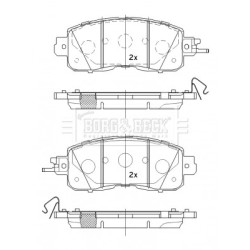 Brake Pad Set BORG & BECK BBP2534 OE Ref D1060-3TS0A BORG & BECK
