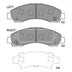 Brake Pad Set BORG & BECK BBP2535 BORG & BECK