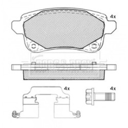 Brake Pad Set BORG & BECK BBP2539 OE Ref 440608235R