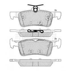 Brake Pad Set BORG & BECK BBP2543 OE Ref 1611331480