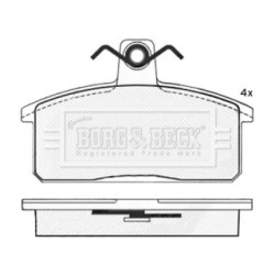 Brake Pad Set BORG & BECK BBP2545 OE Ref 500028834