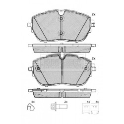 Brake Pad Set BORG & BECK BBP2546 OE Ref 1647859680
