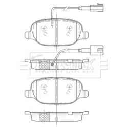 Brake Pad Set BORG & BECK BBP2554 OE Ref 77366753
