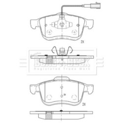 Brake Pad Set BORG & BECK BBP2558 OE Ref 95518219