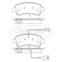 Brake Pad Set BORG & BECK BBP2560 OE Ref 1612434080 BORG & BECK