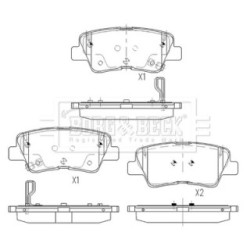 Brake Pad Set BORG & BECK BBP2563 OE Ref 58302 D3A00 BORG & BECK