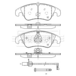 Brake Pad Set BORG & BECK BBP2565 OE Ref 1551486