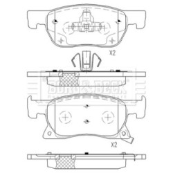 Brake Pad Set BORG & BECK BBP2567 OE Ref 39103797