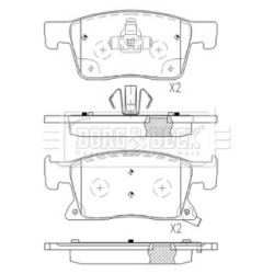 Brake Pad Set BORG & BECK BBP2568 OE Ref 13478301