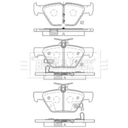 Brake Pad Set BORG & BECK BBP2571 OE Ref 26696 AL000
