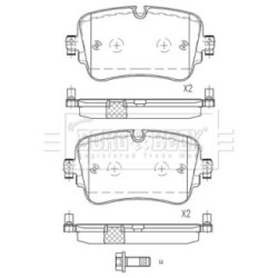 Brake Pad Set BORG & BECK BBP2574 OE Ref 4M0698451F
