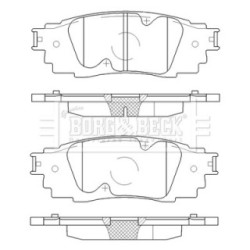 Brake Pad Set BORG & BECK BBP2575 OE Ref 04466-10010
