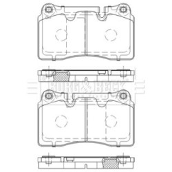 Brake Pad Set BORG & BECK BBP2576 OE Ref 4G432D007AA