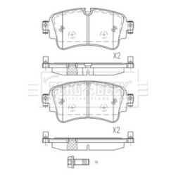 Brake Pad Set BORG & BECK BBP2577 OE Ref 80A 698 451B