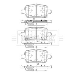 Brake Pad Set BORG & BECK BBP2579 OE Ref 39037199 BORG & BECK