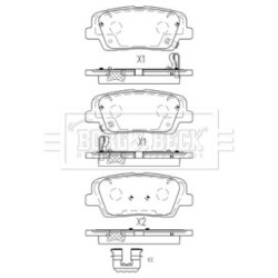 Brake Pad Set BORG & BECK BBP2584 OE Ref 58302 C6A00