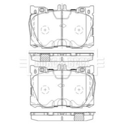 Brake Pad Set BORG & BECK BBP2587 OE Ref 000 420 50 00