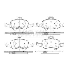Brake Pad Set BORG & BECK BBP2589 OE Ref 8S0 698 151A