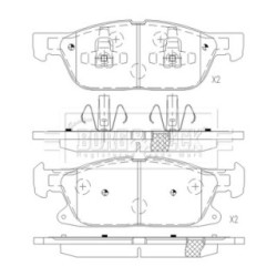 Brake Pad Set BORG & BECK BBP2593 OE Ref 2241923