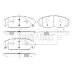 Brake Pad Set BORG & BECK BBP2594 OE Ref 58101A9A20 BORG & BECK