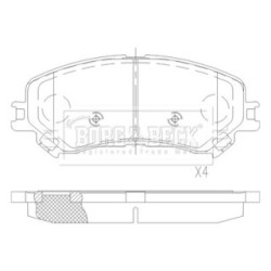 Brake Pad Set BORG & BECK BBP2596 OE Ref 410606124R BORG & BECK