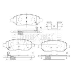Brake Pad Set BORG & BECK BBP2599 OE Ref 42349235