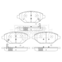 Brake Pad Set BORG & BECK BBP2600 OE Ref 42349236