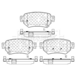 Brake Pad Set BORG & BECK BBP2601 OE Ref GMY02643ZB