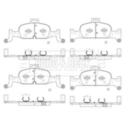 Brake Pad Set BORG & BECK BBP2602 OE Ref 4K0 698 151E